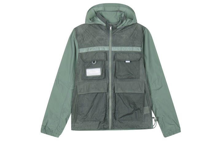 Jordan Jordan Jackets Men's Sage Green Hooded Moderate Workwear