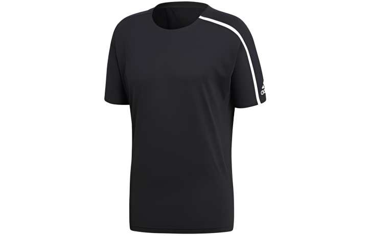 Adidas Adidas T Shirts Men's Black Crew Neck Moderate Straight Fit