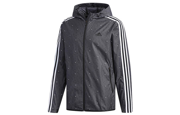 Adidas Adidas Jackets Men's Black Hooded Moderate Instructor
