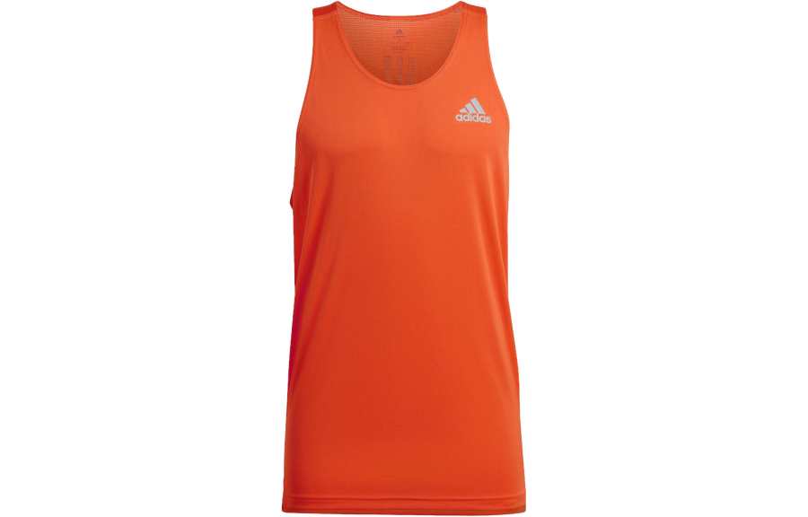 Adidas Adidas Tank Tops Men's Orange Crew Neck Moderate Straight Fit