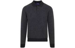 Ralph Lauren Purple Label cashmere herringbone polo shirt