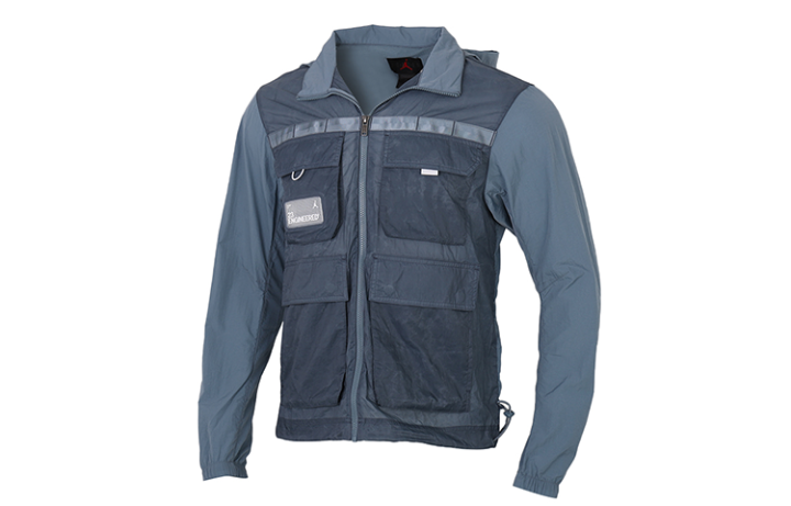 Jordan Jordan Jackets Men's Navy Blue Hooded Moderate Workwear
