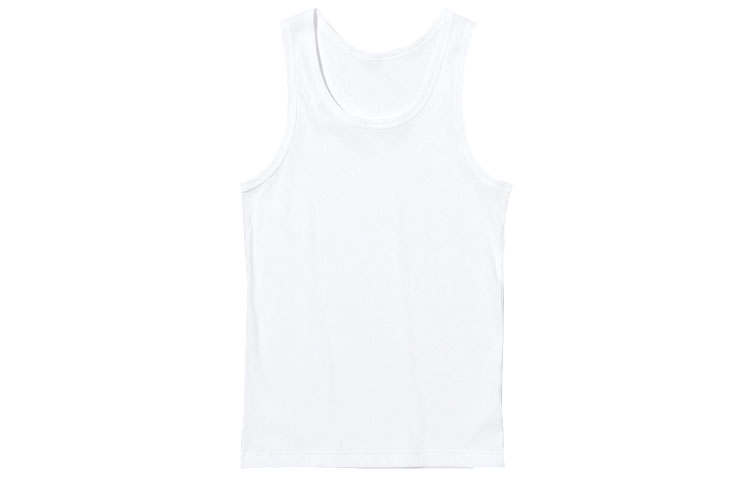 UNIQLO Tank Tops Unisex White Crew Neck Moderate Other