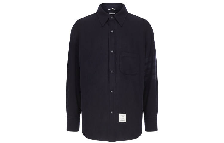 THOM BROWNE Thom Browne flannel tonal 4-Bar shirt jacket