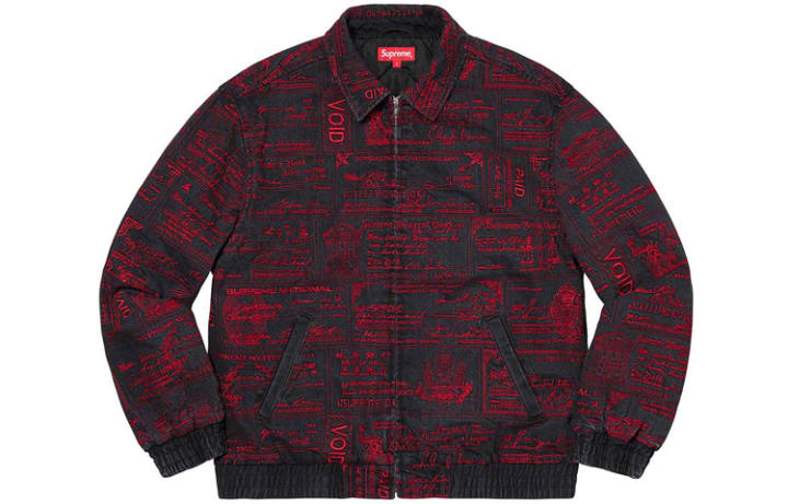 Supreme Supreme Checks Embroidered Denim Jacket