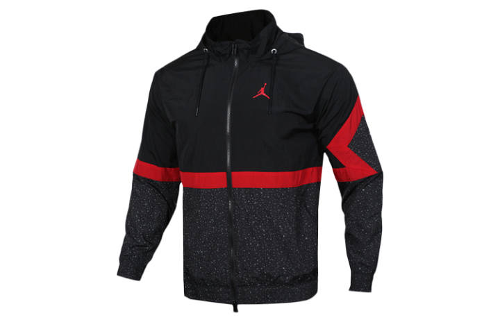 Jordan Jordan Jackets Men's Black Red Hooded Moderate Other