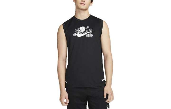 Nike Nike Tank Tops Men's Black Crew Neck Moderate Straight Fit
