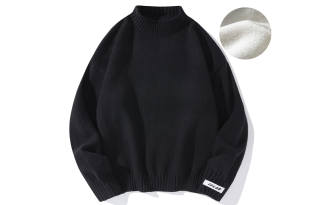 I.E Knitwear Unisex Half Turtleneck Moderate Sleeveless
