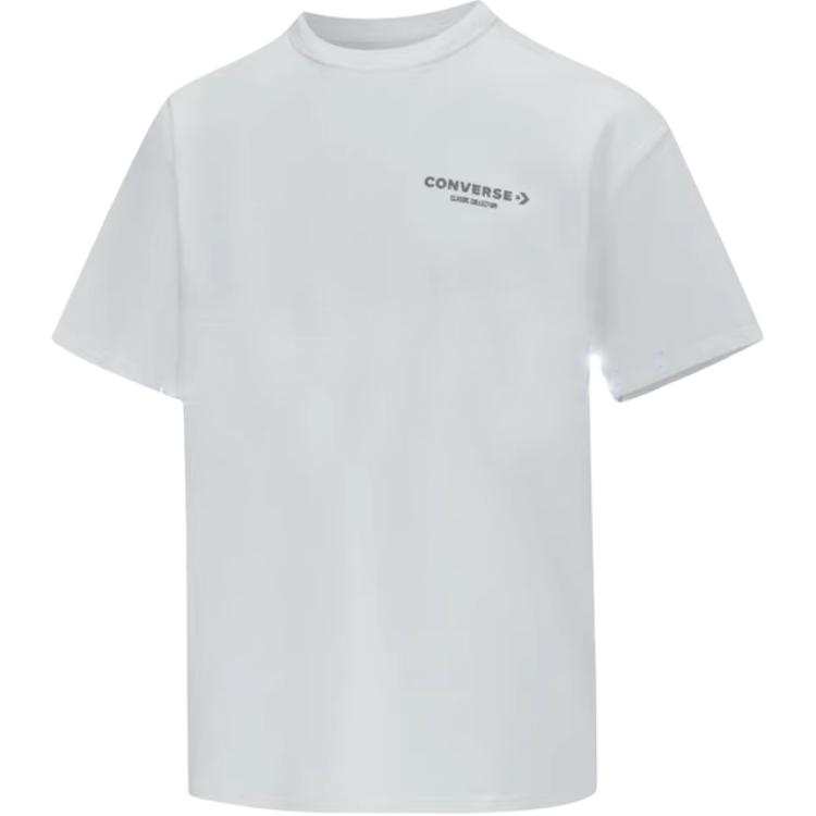 Converse Converse T Shirts Men's White Crew Neck Moderate