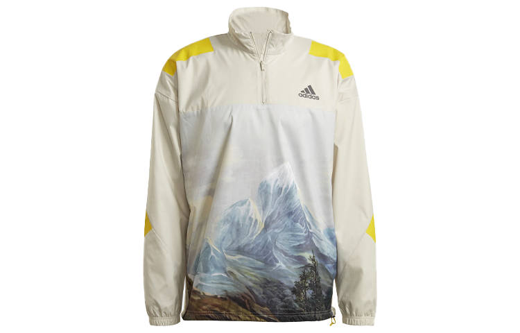 Adidas Adidas Jackets Men's Beige Stand Collar Moderate Other