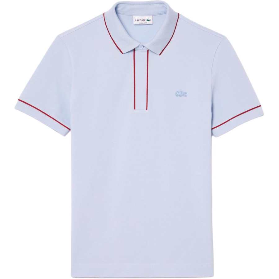 Lacoste logo-embroidered contrast-trim polo shirt
