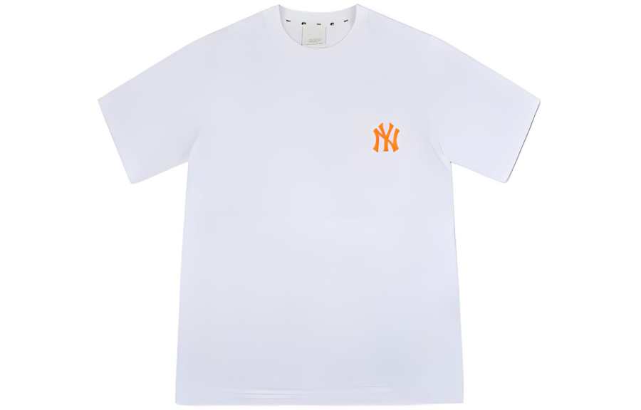 MLB New York Yankees T Shirt Unisex White Orange