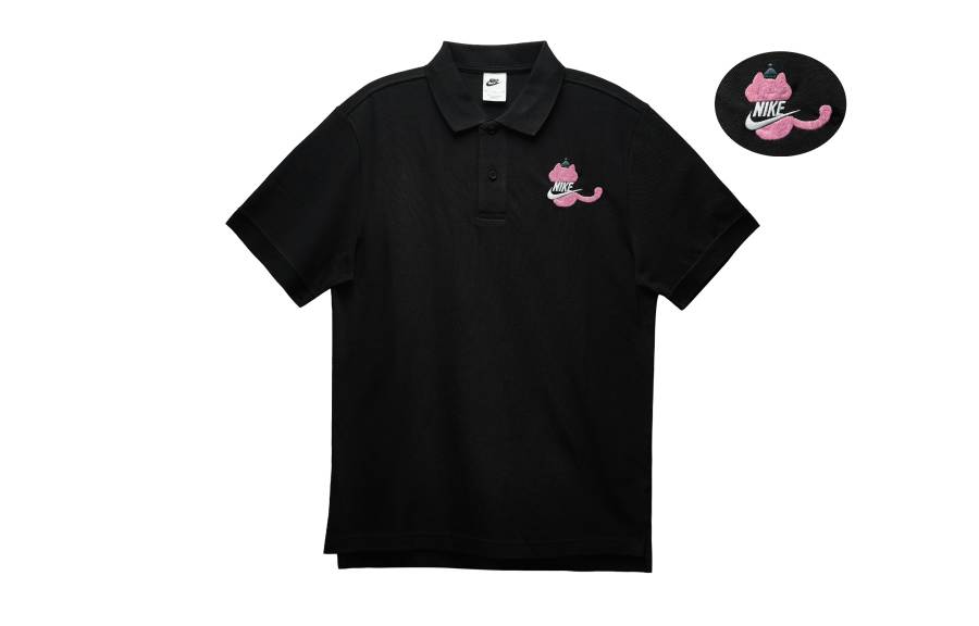 Nike Nike Polo Shirts Men's Black Polo Collar Moderate Straight Fit