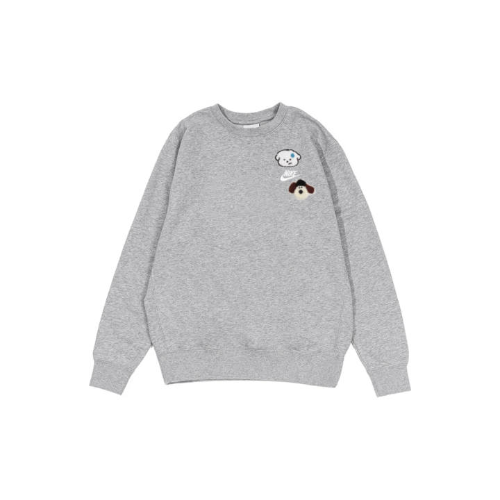 Nike Nike Sweatshirts Men's Gray Crew Neck Moderate Regular