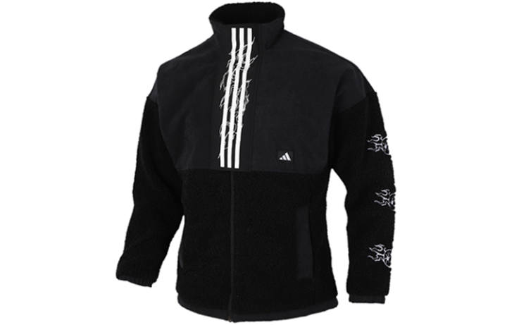 Adidas Adidas Jackets Men's Black Stand Collar Moderate Other