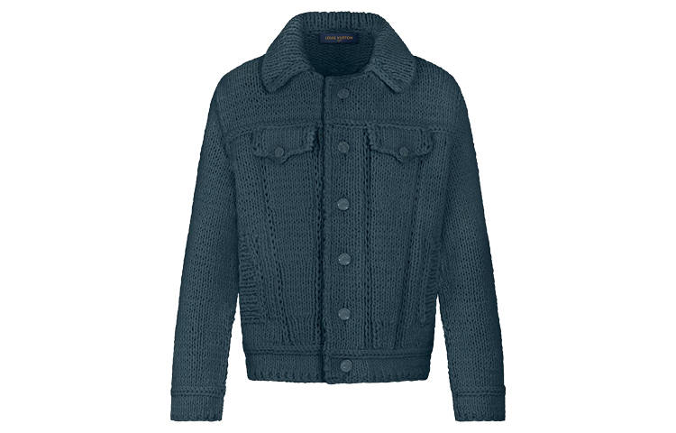 LOUIS VUITTON Jackets & Coats Men's Navy Blue
