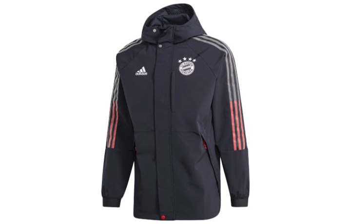 Adidas Adidas Bayern Munich Jackets Men's Night Sky Gray Hooded Moderate Other