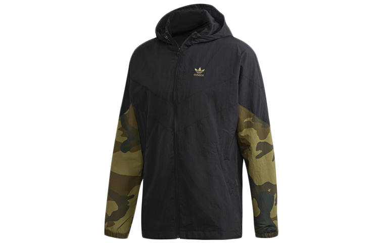 Adidas Originals Jackets Men's Black Hooded Non Detachable Moderate