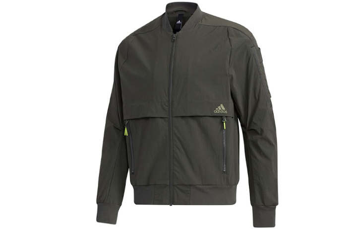 Adidas Adidas Jackets Men's Dark Brown Stand Collar Moderate Pilot