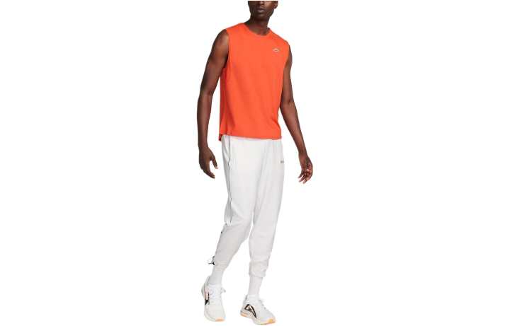 Nike Nike Running Tank Tops Men's Orange Crew Neck Moderate Other