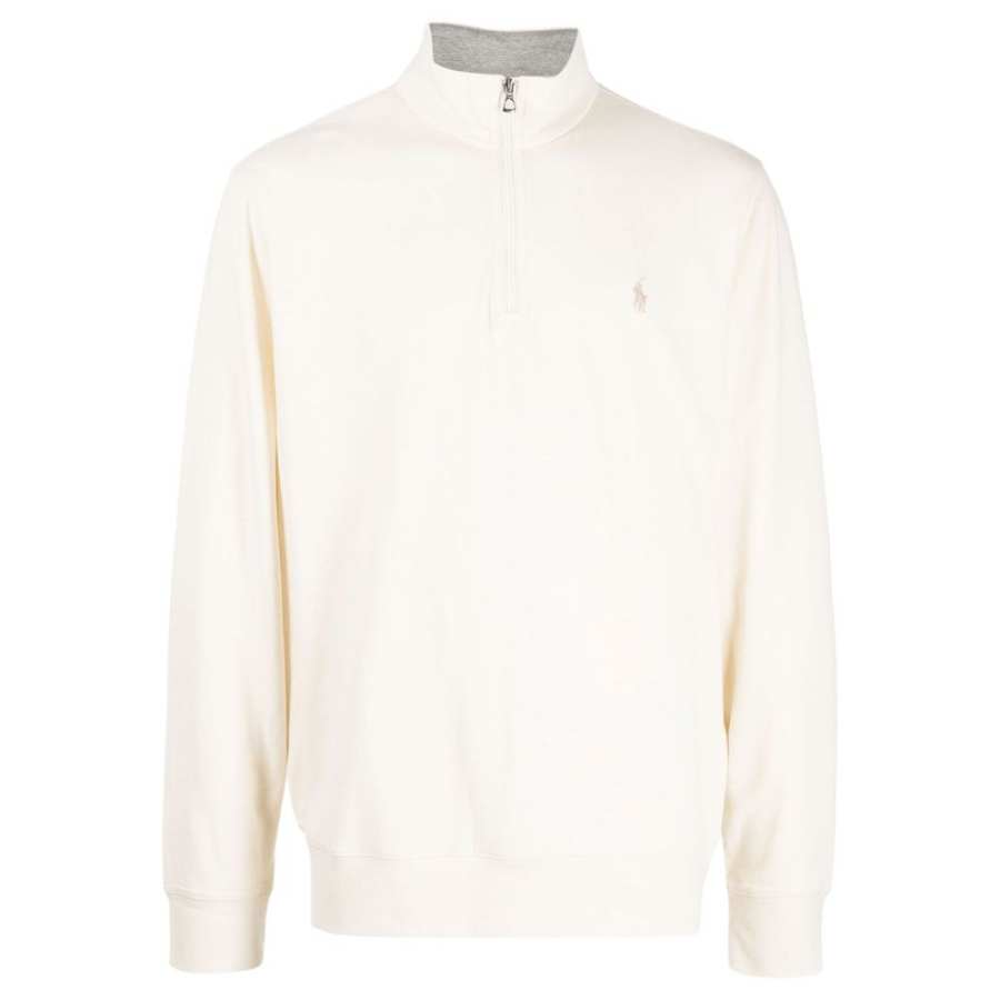 Polo Ralph Lauren SS23 Sweatshirt Men's Cream White & Brown Umber