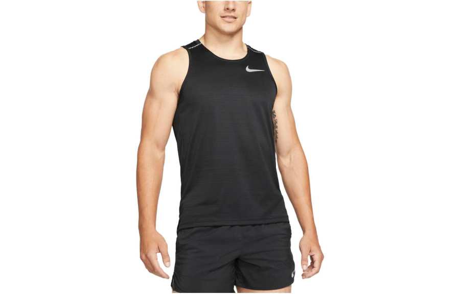 Nike Nike Dri Fit Tank Tops Men's Black Crew Neck Moderate Straight Fit