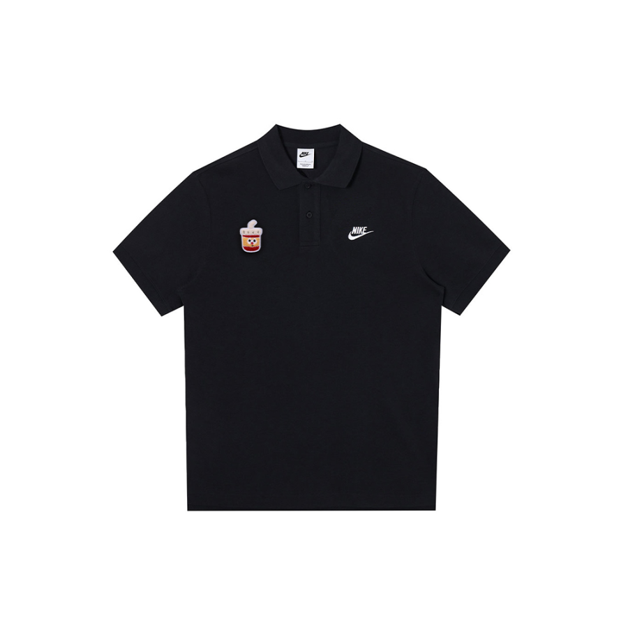 Nike Nike Polo Shirts Men's Black Polo Collar Moderate Straight Fit