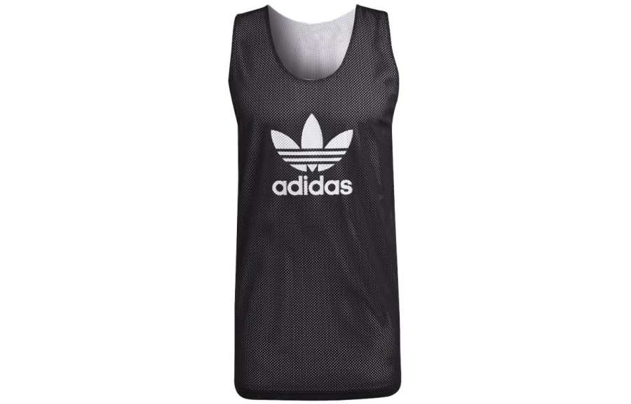 Adidas Originals ADICOLOR CLASSICS Tank Tops Men's Black/White Crew Neck Moderate Straight Fit