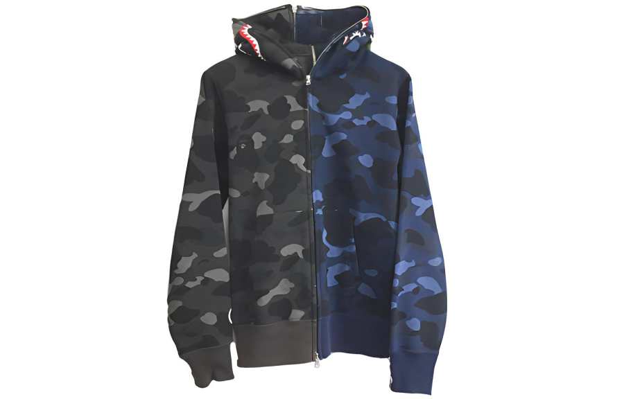 A BATHING APE Bape Color Camo Separate Shark Full Zip Hoodie