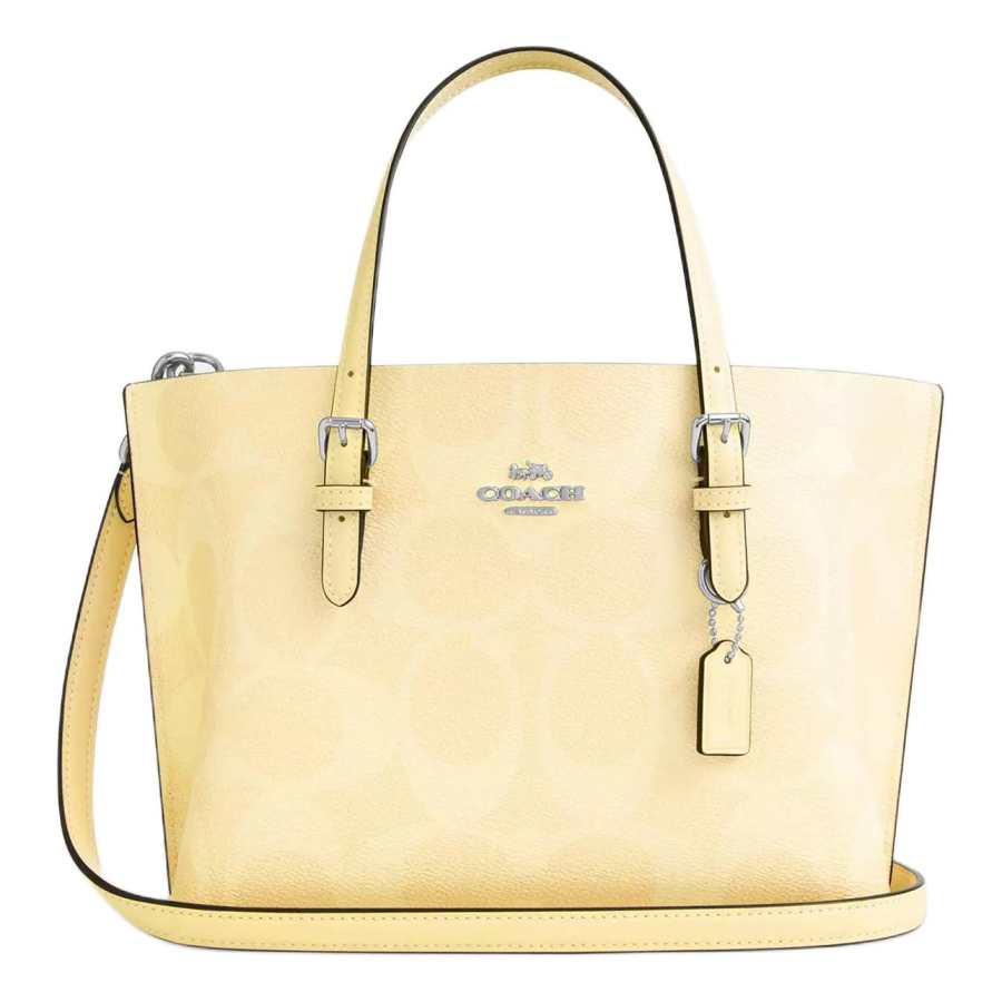 COACH Mollie Coated Canvas Tote Bag, Shopping Bag, Shoulder Bag, Handbag 25 Women's Yellow