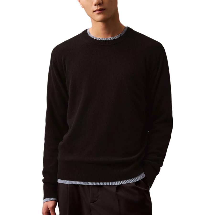 CALVIN KLEIN Cashmere Sweater Europe Version Men's Black