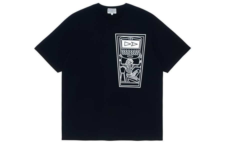 Cav Empt T Shirts Men's Black Crew Neck Moderate Straight Fit