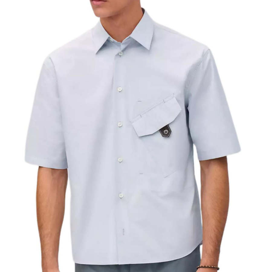 HERMES HERMES Shirts Men's Glacier Moderate