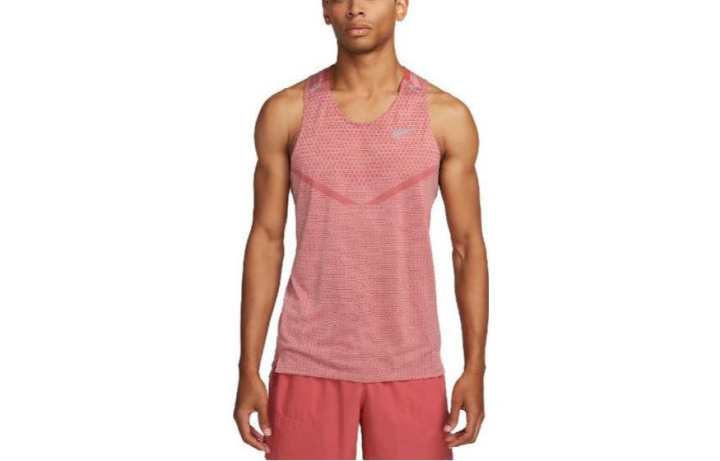 Nike Nike Tank Tops Men's Red Crew Neck Moderate Straight Fit