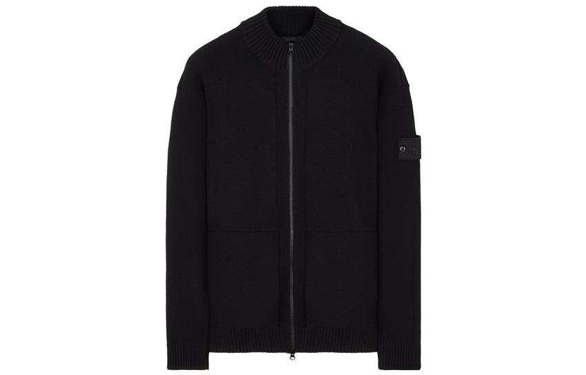 STONE ISLAND Logo patch Virgin Wool Roll neck Jumper