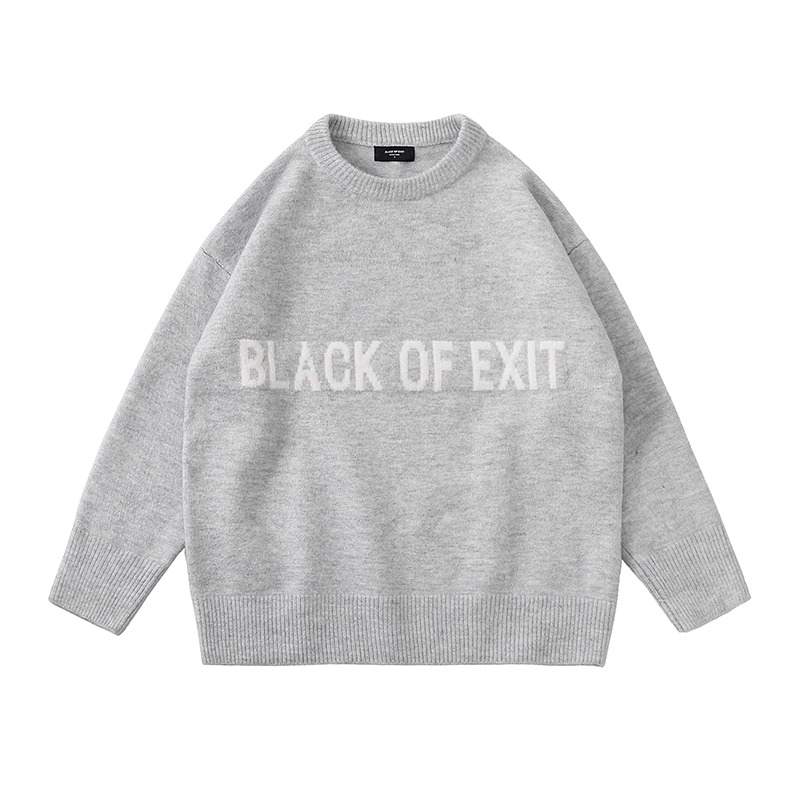 BLACK OF EXIT Sweaters Unisex Crew Neck Moderate Other
