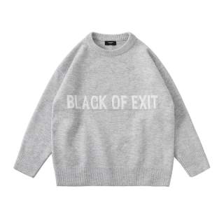 BLACK OF EXIT Sweaters Unisex Crew Neck Moderate Other