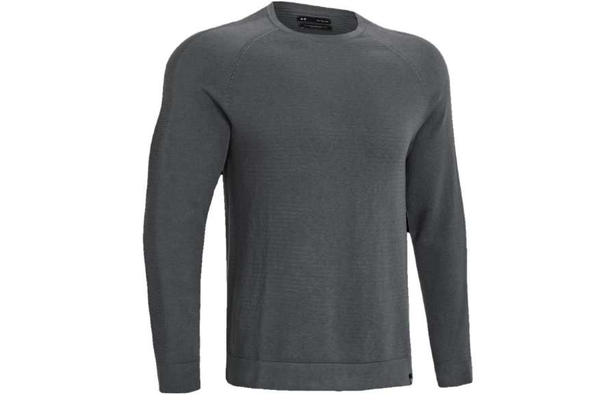 Under Armour IntelliKnit Sweaters Men's Peach Gray Crew Neck Moderate Other