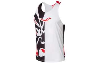 Saucony Running Tank Top Men's White Black Red