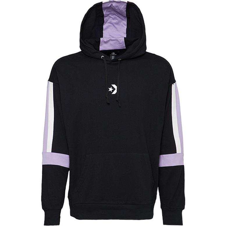 Converse Converse LW Contrast Panel PO Sweatshirt Men's Black