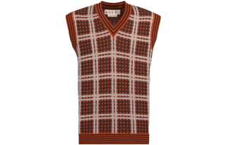MARNI Sweaters Men's Red V Neck Moderate Other