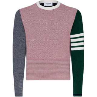 THOM BROWNE Colour-block Jacquard Jumper