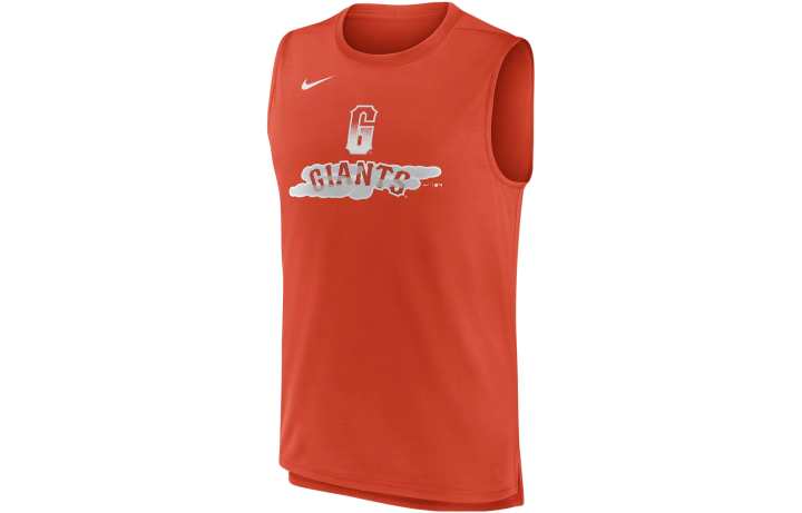 Nike Nike X MLB Tank Tops Men's Orange Crew Neck Moderate Straight Fit