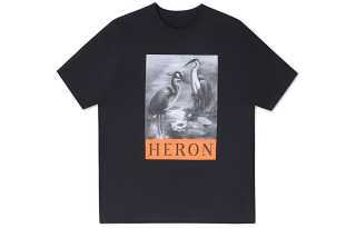 HERON PRESTON Graphic Printed Crewneck T Shirt