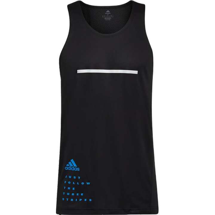 Adidas Adidas Tank Tops Men's Black Crew Neck Moderate Straight Fit