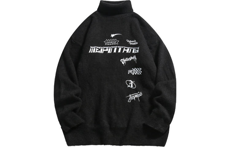 MEIPIN TANG Knitwear Unisex Turtleneck Thickened And Fleece Lined Base Layer