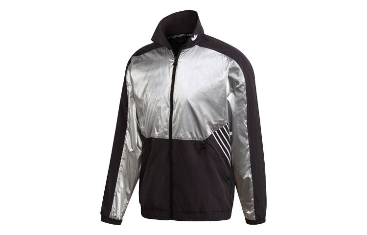Adidas Originals Jackets Men's Black Stand Collar Moderate Other