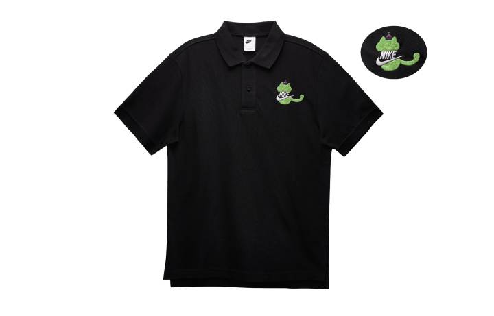 Nike Nike Polo Shirts Men's Black Polo Collar Moderate Straight Fit