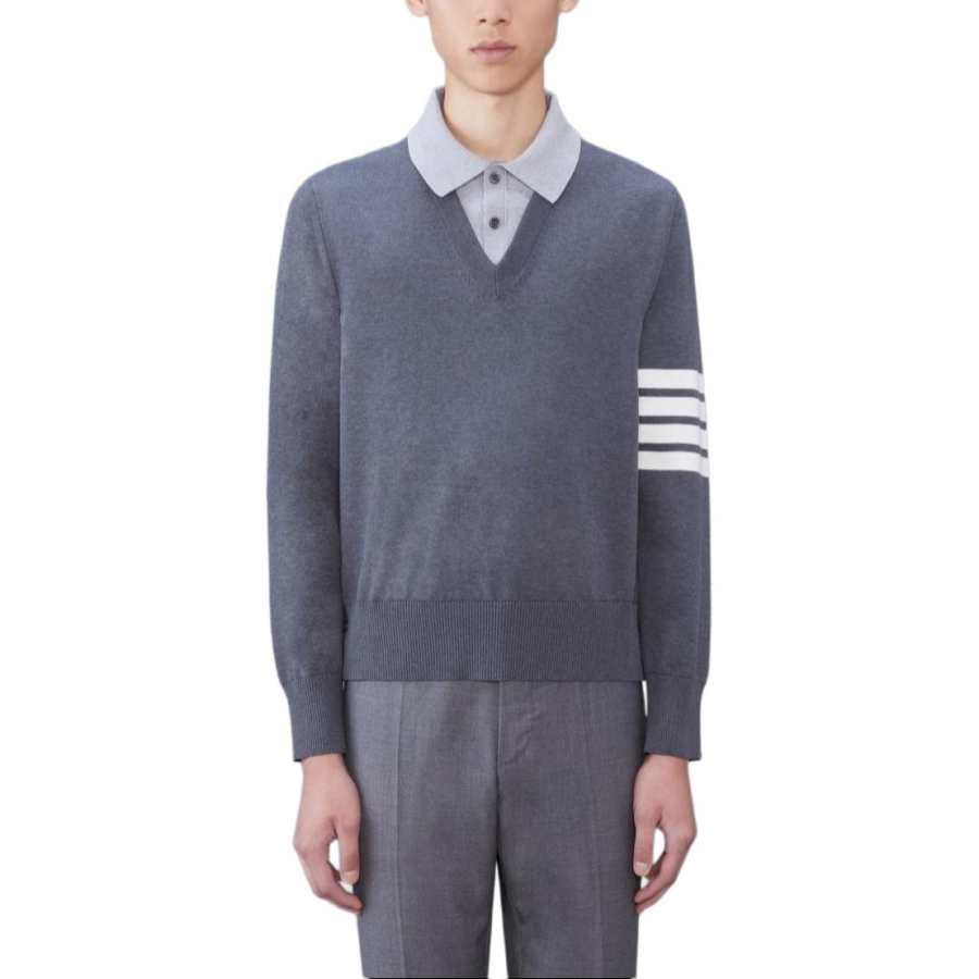 THOM BROWNE Thom Browne 4-Bar stripe layered jumper