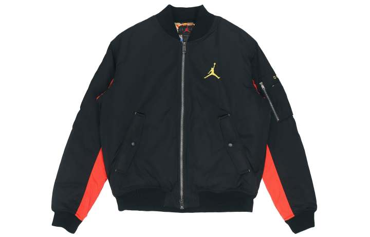 Jordan Jordan Jackets Men's Black Baseball Collar Thickened Pilot